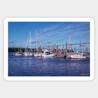 Boats at Belfast, Maine USA Sticker
